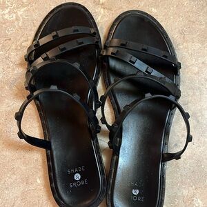 Black Strappy sandals  Size 9 barely worn